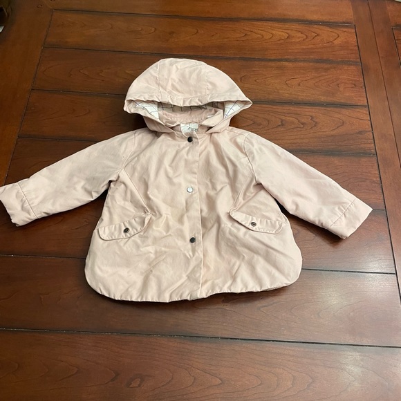 Zara Jackets & Coats Zara Baby Pale Pink Rain Coat Poshmark